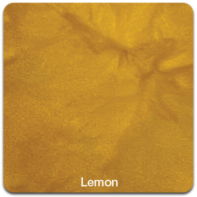 A textured yellow surface labeled "Lemon" at the bottom in white text.