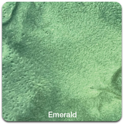 Close-up of a textured green surface labeled "Emerald" at the bottom in white text.