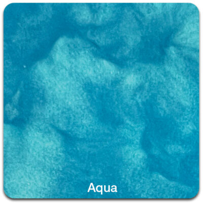 A textured aqua blue surface with cloud-like patterns, labeled "Aqua" at the bottom.